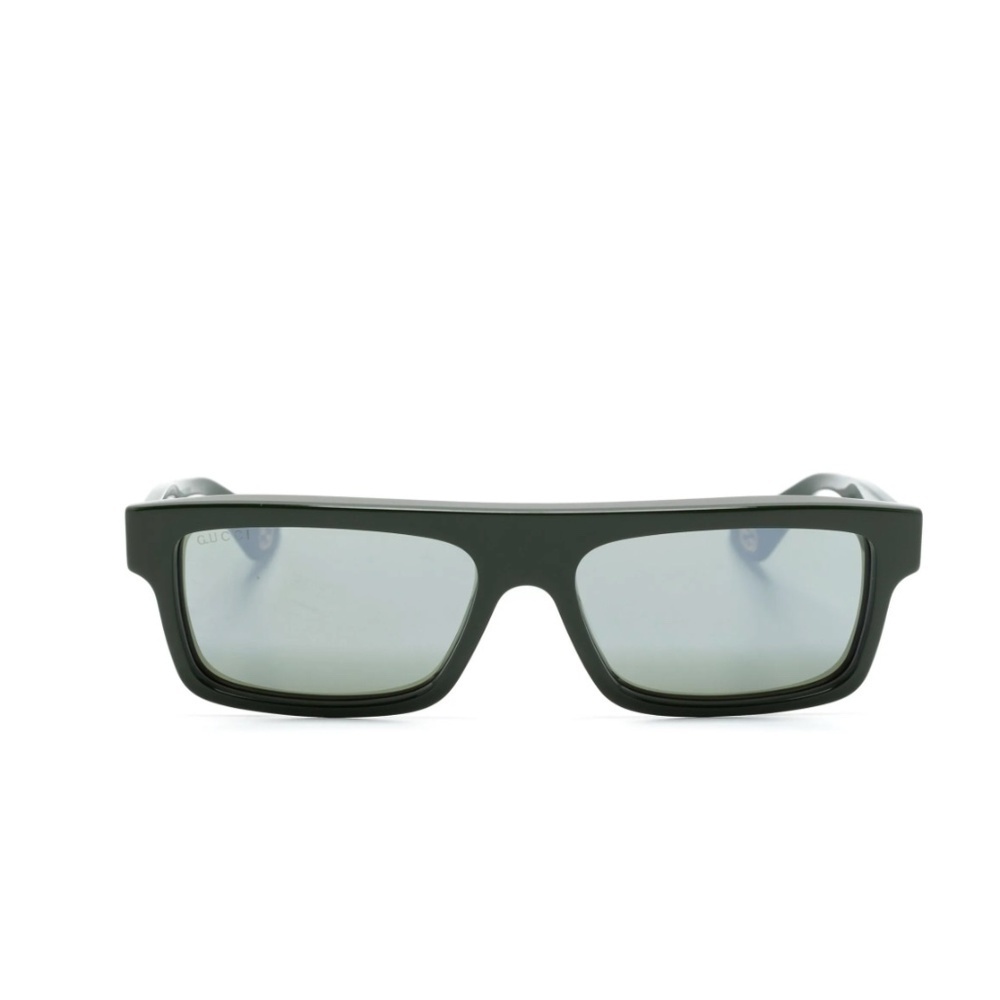 NWT Gucci GG1616S-003 Green On Square 57mm Sunglasses - Picture 2 of 4